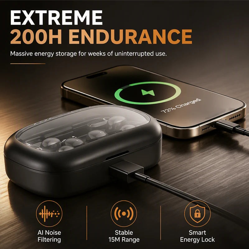 6 Earbuds + Power Bank + Up to 200 Hours of Battery — All in One!