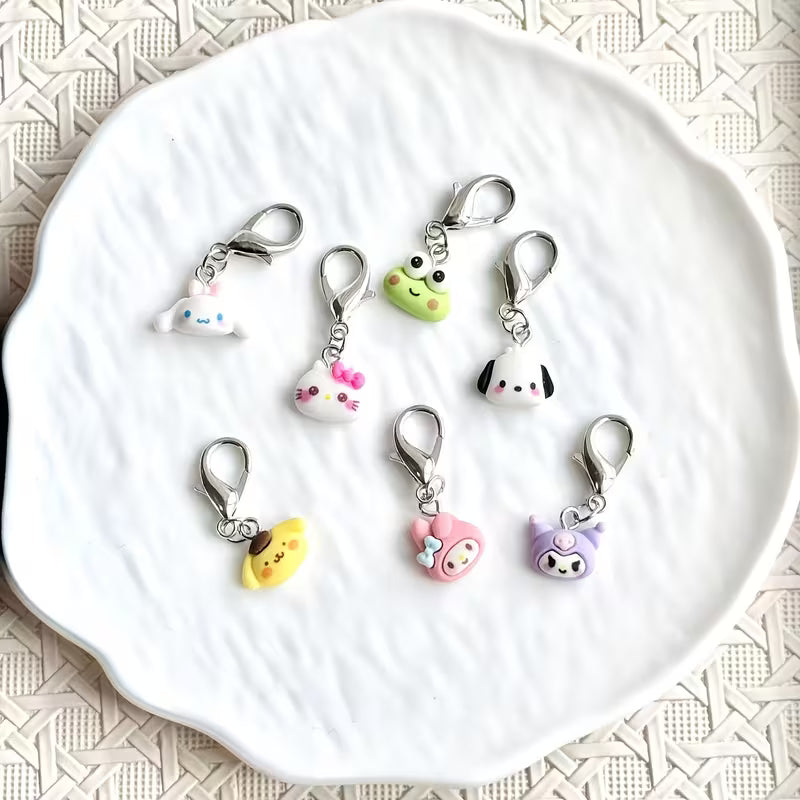 7-Piece Cute Cat Shoe Charms Set