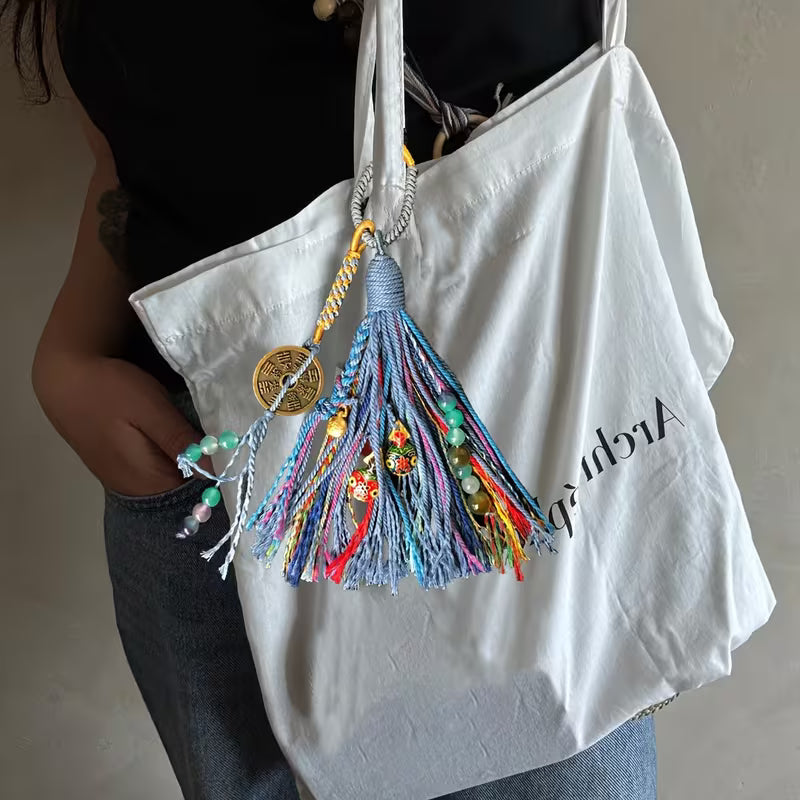 Handmade Cotton Rope Tassels - Tibetan Style Hanging Accessory