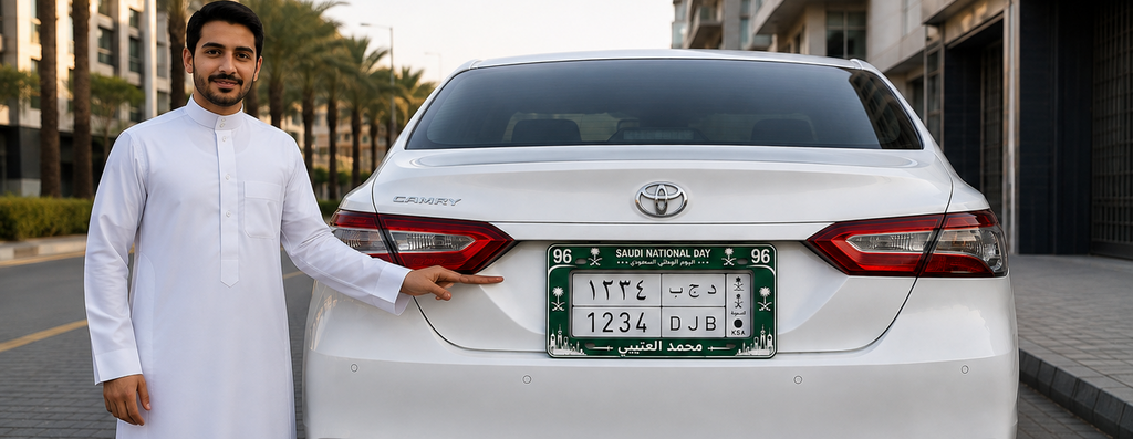 Personalized Saudi National Day Car Frame 🇸🇦
