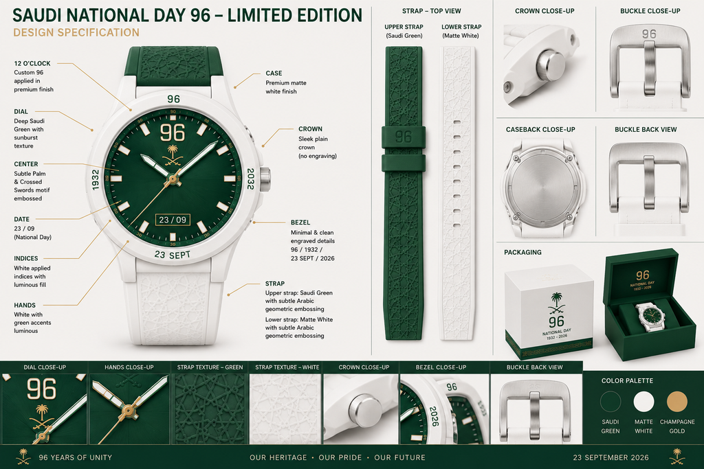 Saudi National Day 96 Limited Edition Watch — Wear Your Heritage, Celebrate Your Pride