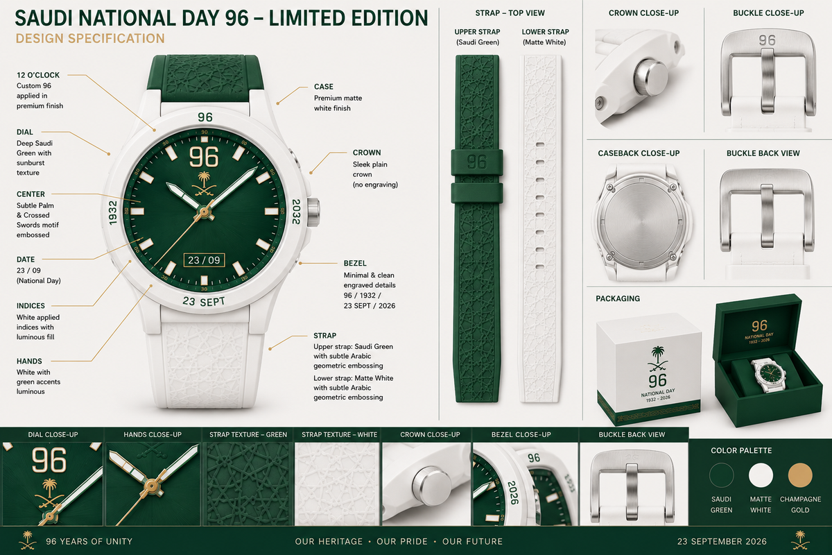 Saudi National Day 96 Limited Edition Watch — Wear Your Heritage, Celebrate Your Pride