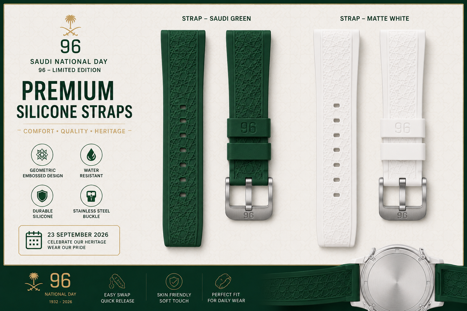 Saudi National Day 96 Limited Edition Watch — Wear Your Heritage, Celebrate Your Pride