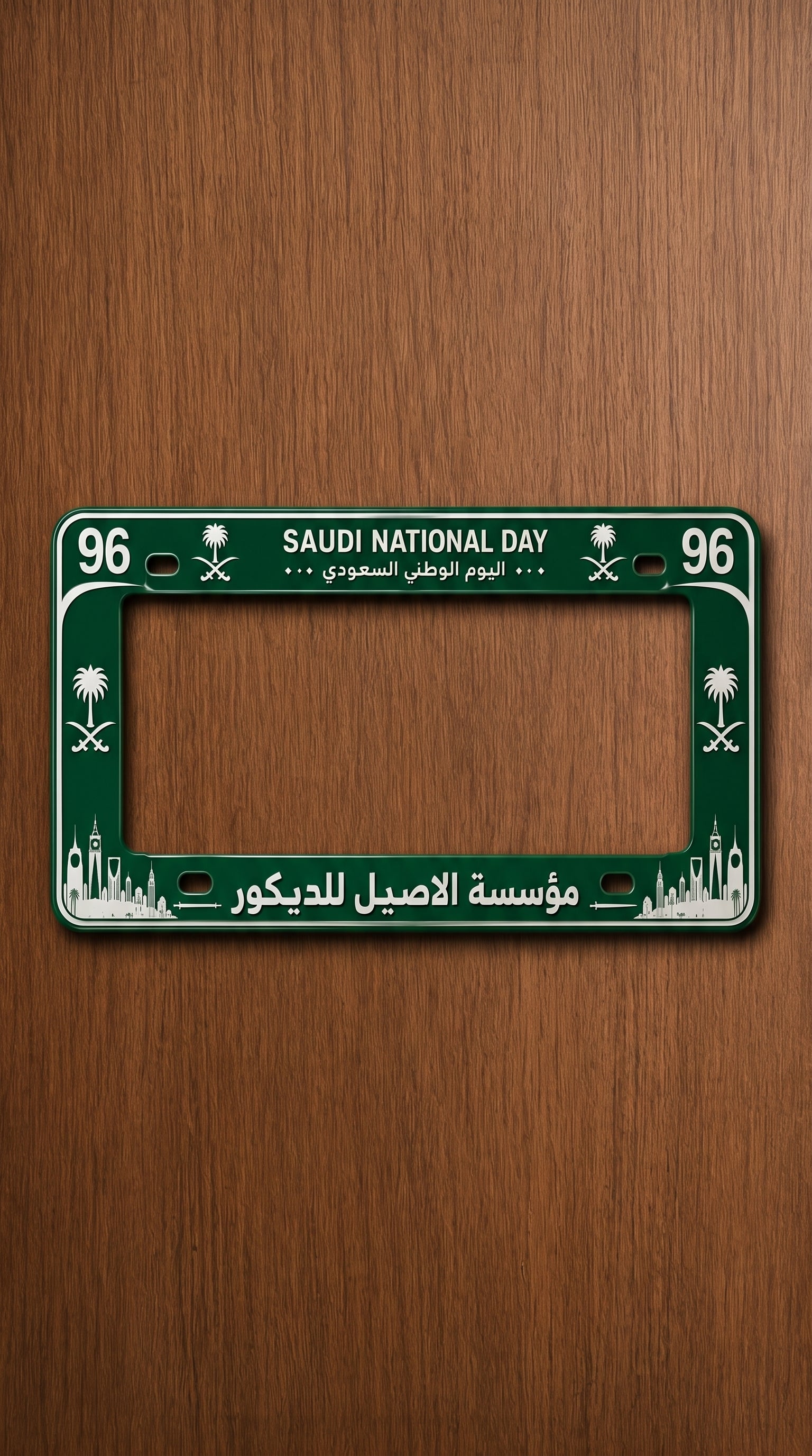 Personalized Saudi National Day Car Frame 🇸🇦
