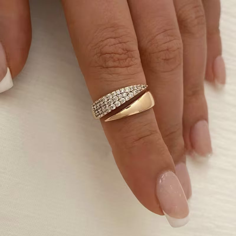 2 pieces Elegant Adjustable 925 Silver Ring – Gold Plated