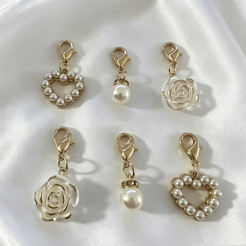 6-Piece 6-Piece Shoe Charms Set with Lobster Clasp
